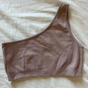 Set Active Sculptflex Fibbed One Shoulder Sports Bra - Amethyst